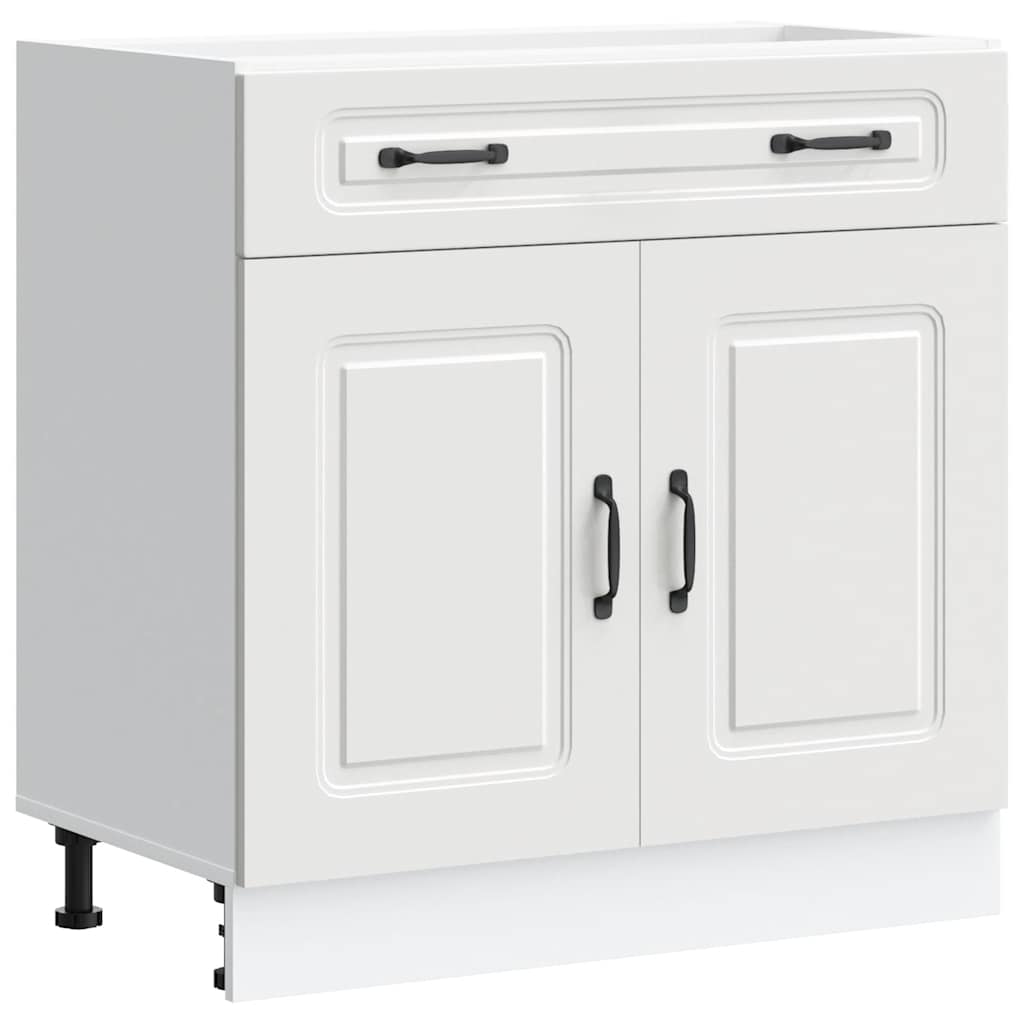 Armoire de cuisine Kalmar blanc bois d'ingénierie - XIOS
