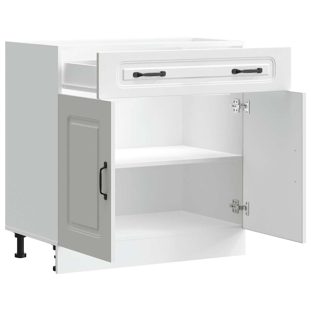 Armoire de cuisine Kalmar blanc bois d'ingénierie - XIOS