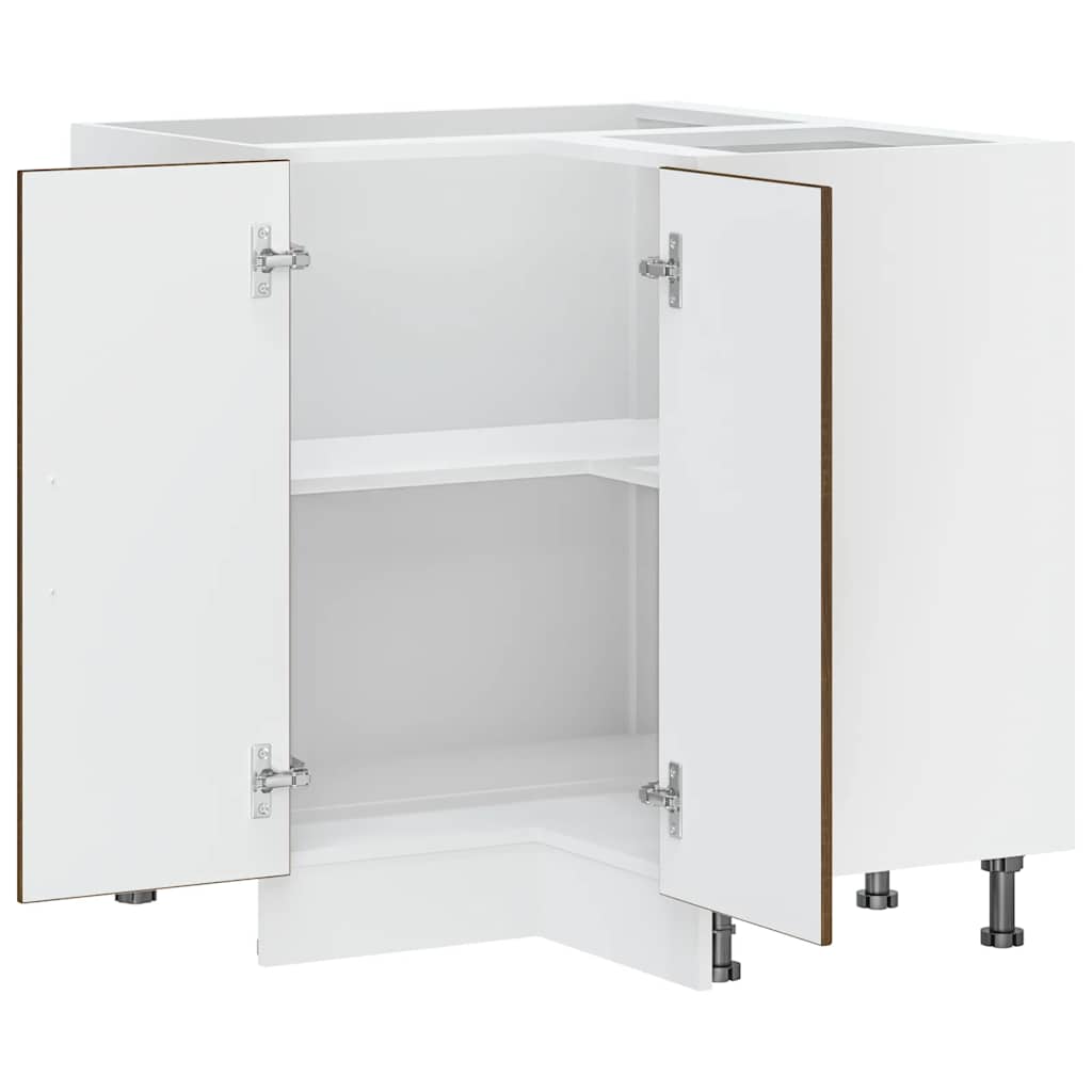Armoire d'angle de cuisine Kalmar chêne marron bois ingénierie - XIOS