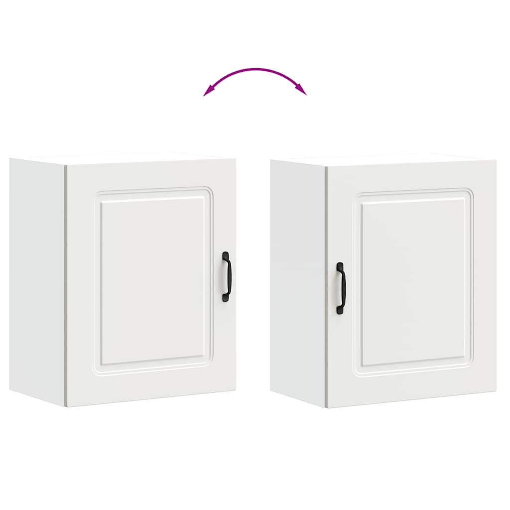 Armoires murales de cuisine 2pcs Kalmar blanc bois d'ingénierie - XIOS