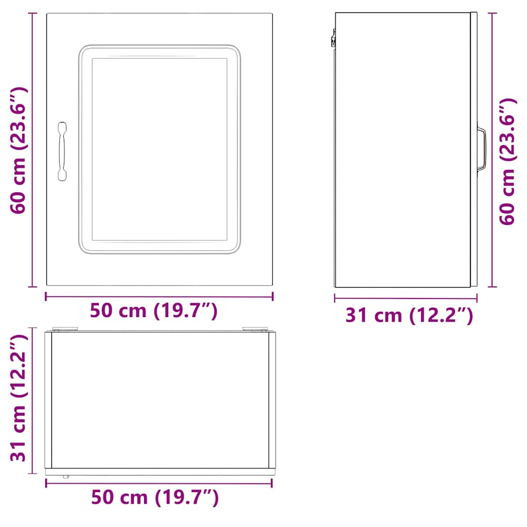 Armoires murales de cuisine 2pcs Kalmar blanc bois d'ingénierie - XIOS