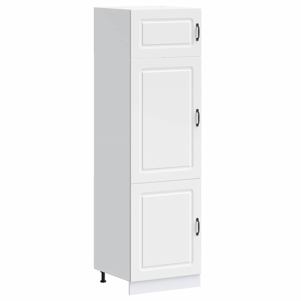 Armoire de cuisine Kalmar blanc bois d'ingénierie