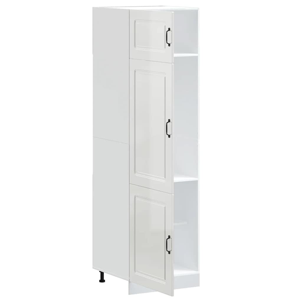 Armoire de cuisine Kalmar blanc brillant bois d'ingénierie - XIOS