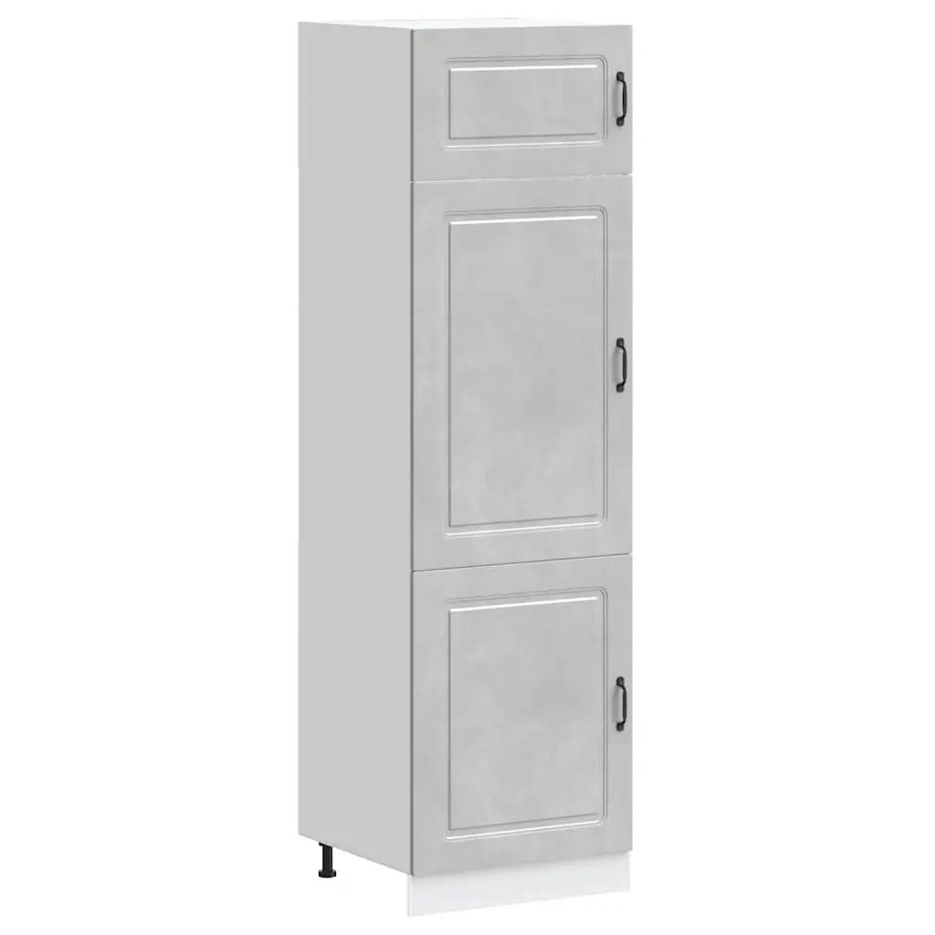 Armoire de cuisine Kalmar gris béton bois d’ingénierie - XIOS