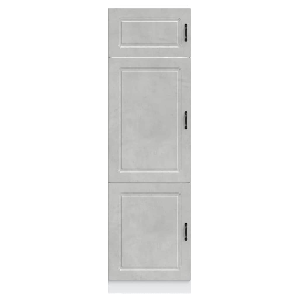 Armoire de cuisine Kalmar gris béton bois d'ingénierie - XIOS