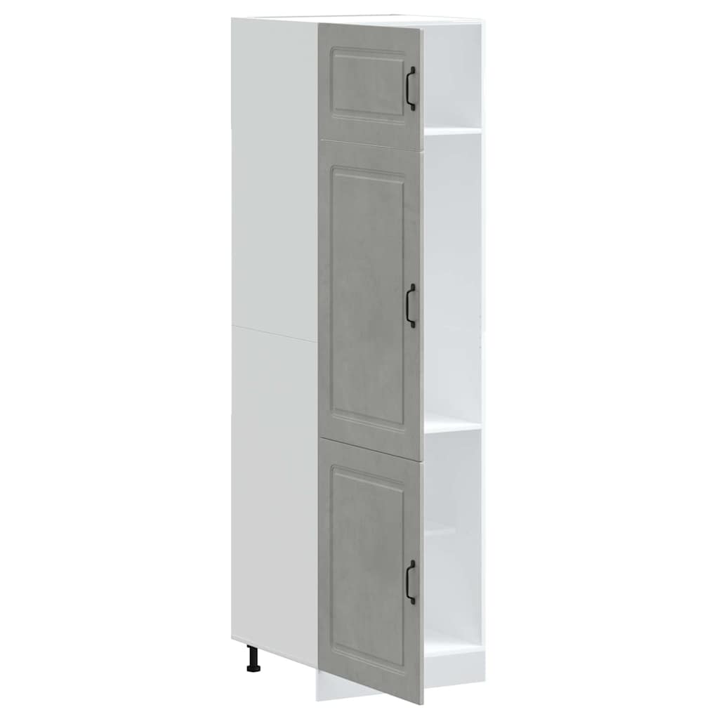 Armoire de cuisine Kalmar gris béton bois d'ingénierie - XIOS