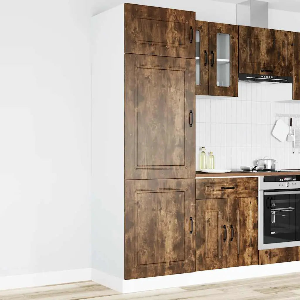 Armoire de cuisine Kalmar chêne fumé bois d’ingénierie - XIOS