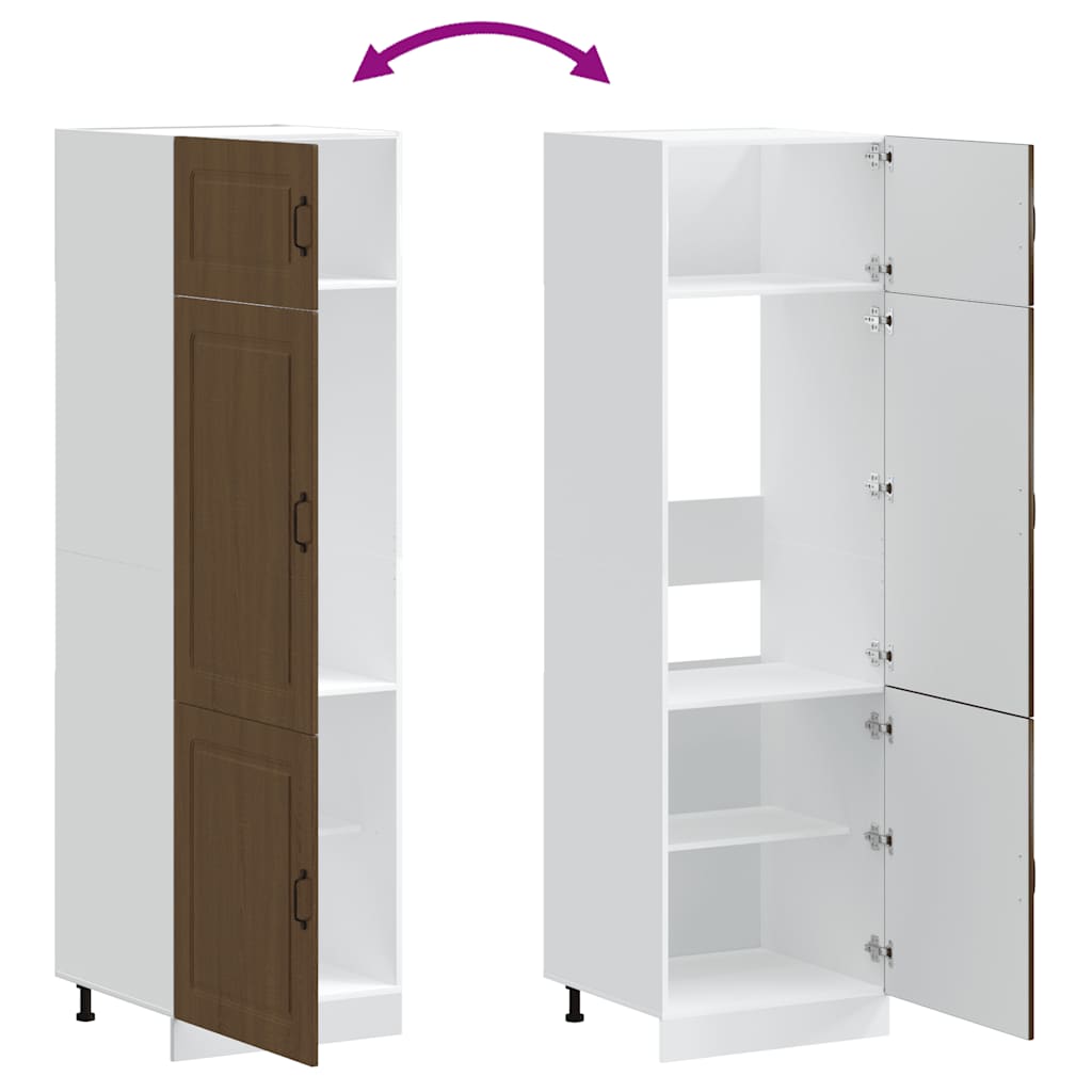 Armoire de cuisine Kalmar chêne marron bois d'ingénierie - XIOS