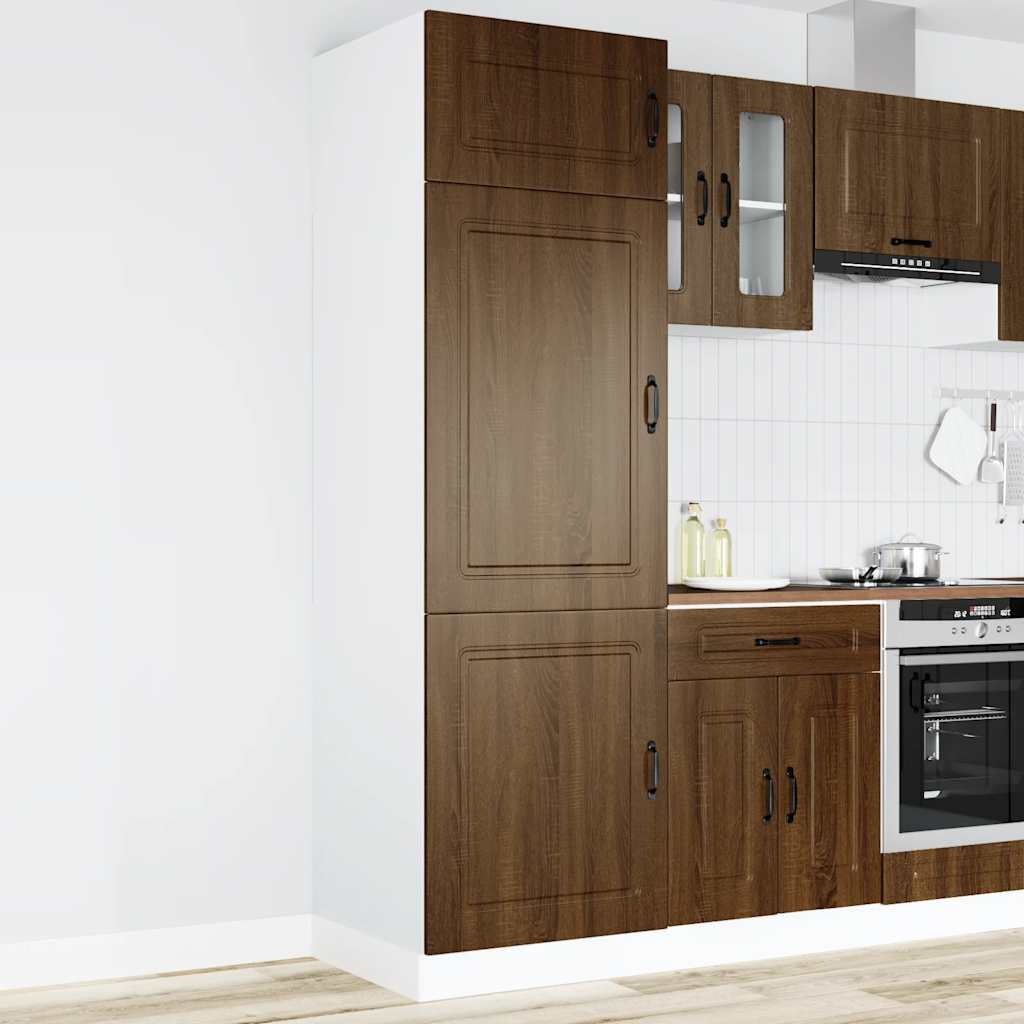 Armoire de cuisine Kalmar chêne marron bois d'ingénierie