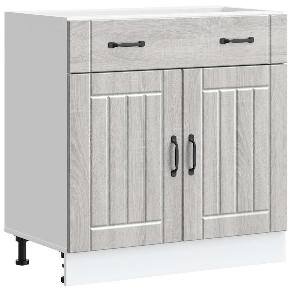 Armoire de cuisine Lucca sonoma gris bois ingénierie - XIOS