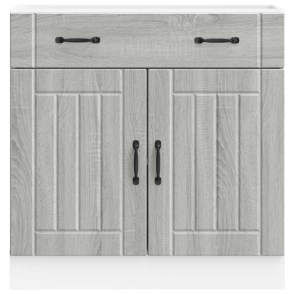 Armoire de cuisine Lucca sonoma gris bois ingénierie - XIOS