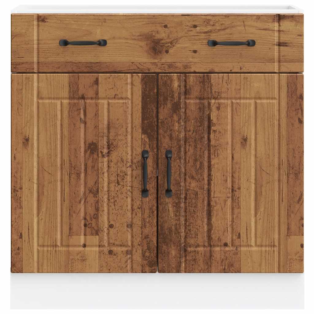 Armoire de cuisine Lucca vieux bois bois ingénierie - XIOS