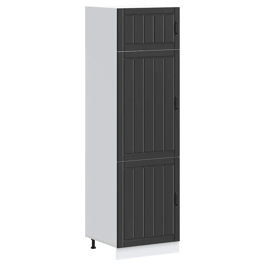 Armoire de cuisine Lucca noir bois d’ingénierie - XIOS