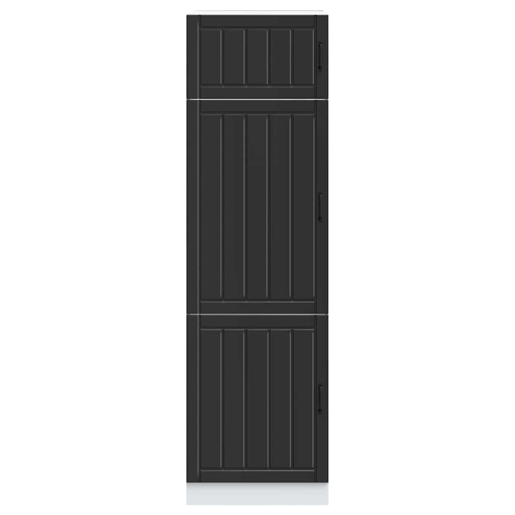 Armoire de cuisine Lucca noir bois d'ingénierie - XIOS