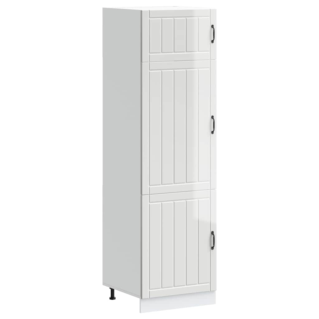 Armoire de cuisine Lucca blanc brillant bois d'ingénierie - XIOS