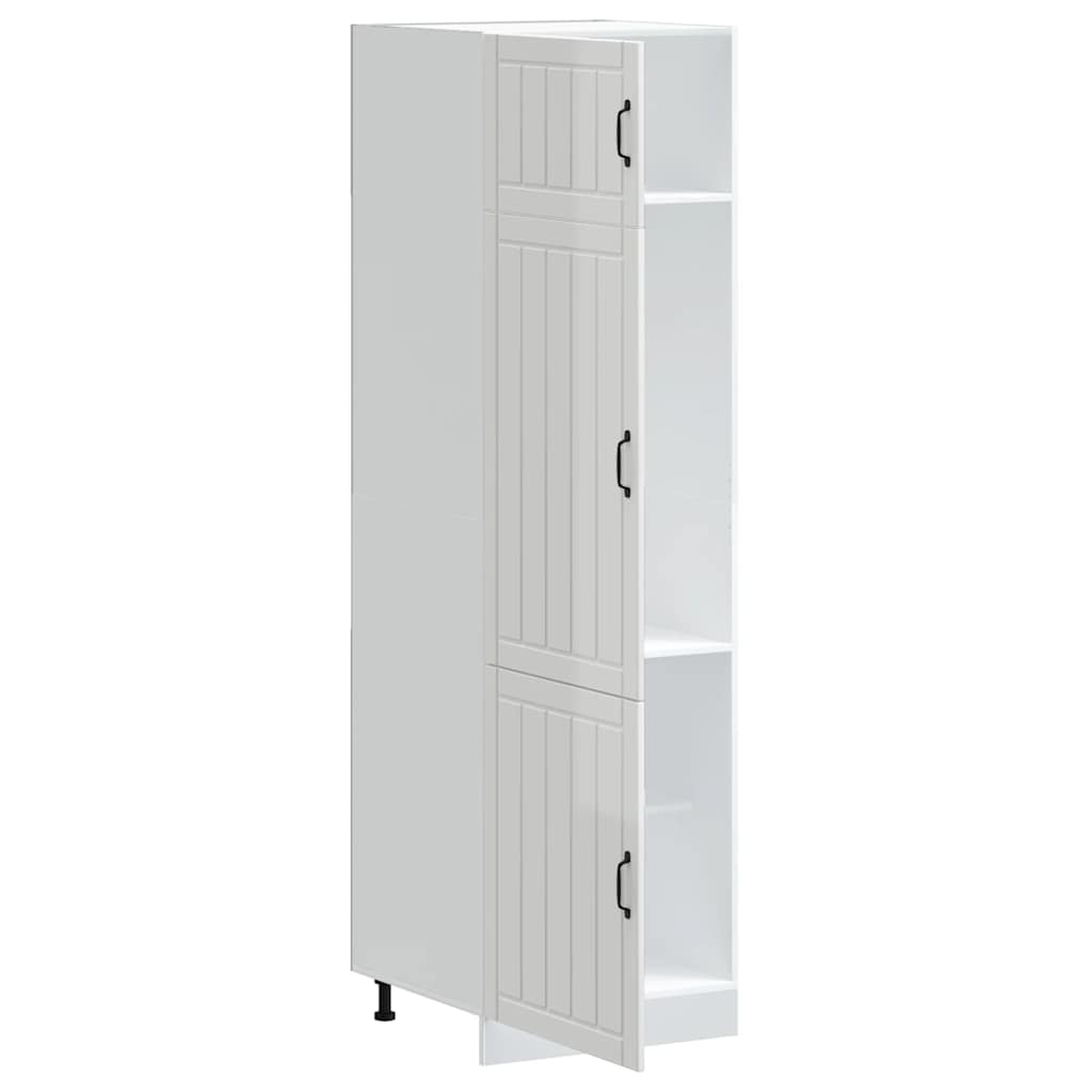 Armoire de cuisine Lucca blanc brillant bois d'ingénierie - XIOS