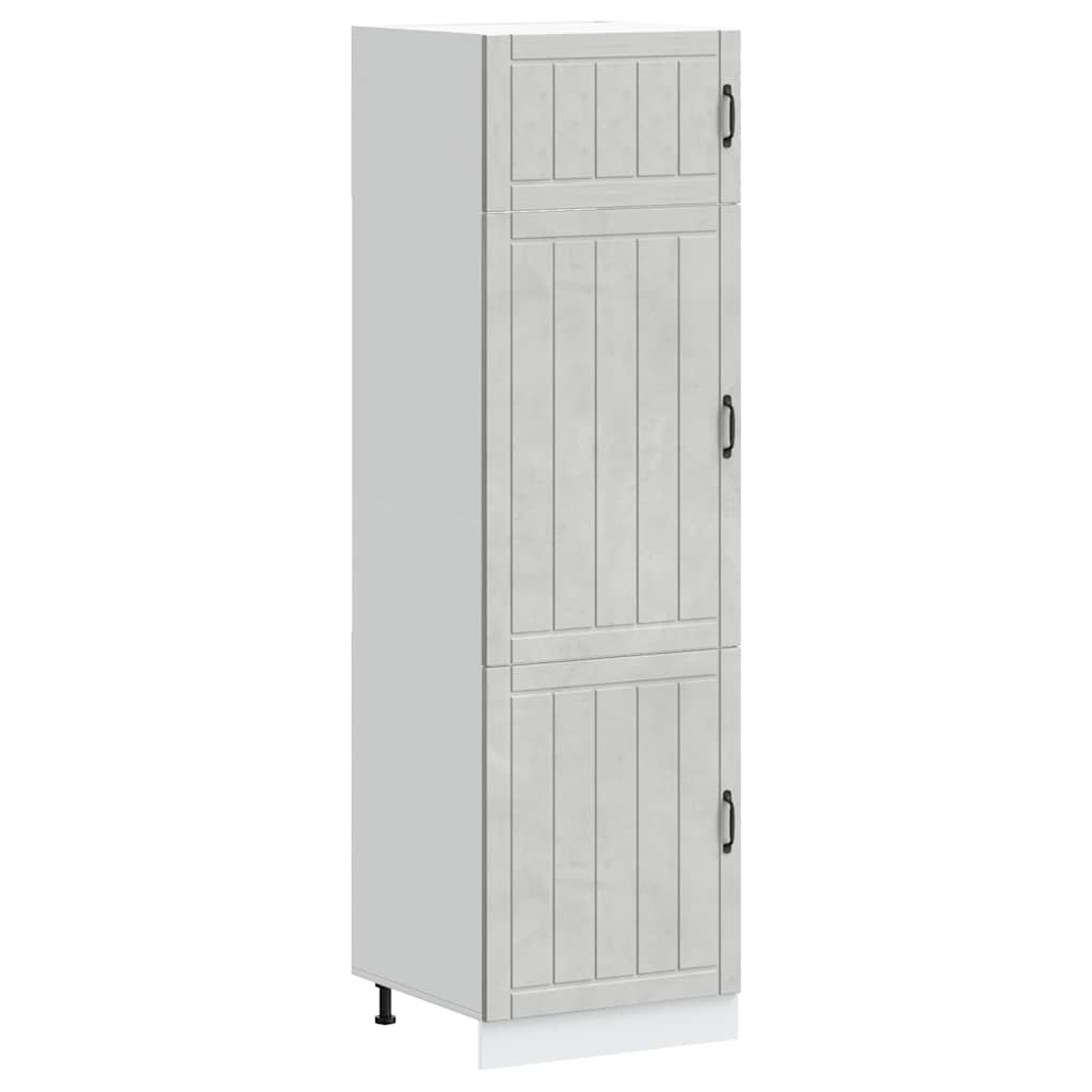 Armoire de cuisine Lucca gris béton bois d'ingénierie - XIOS