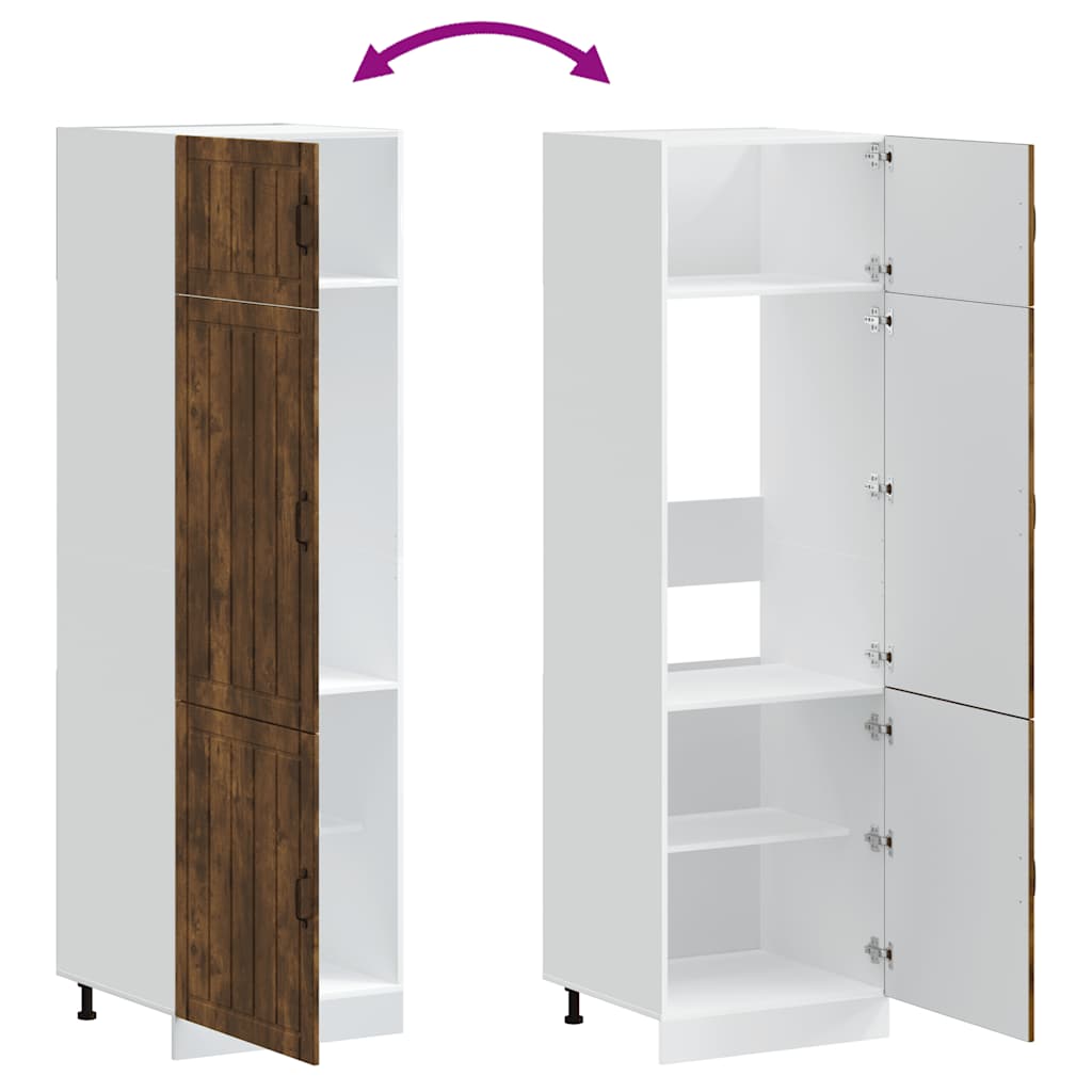 Armoire de cuisine Lucca chêne fumé bois d'ingénierie - XIOS