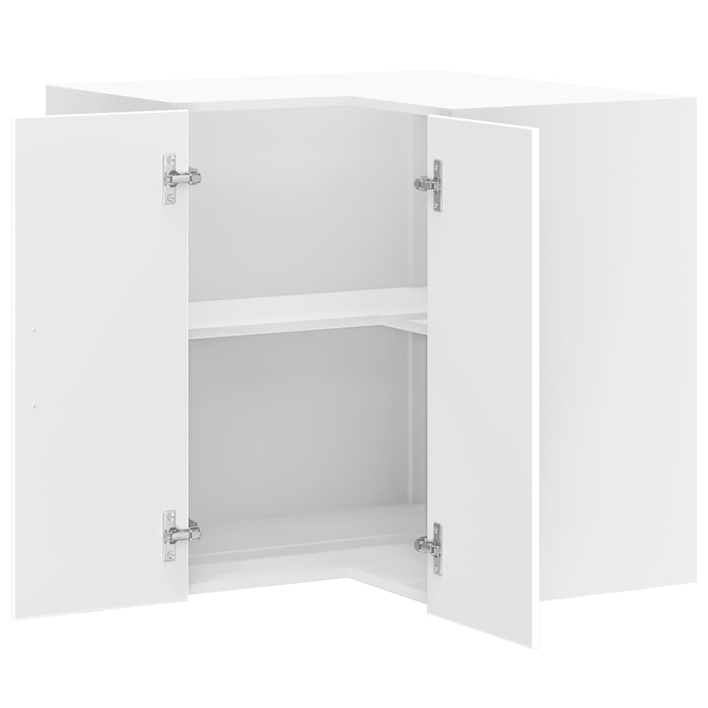 Armoire d'angle murale de cuisine Porto blanc bois d'ingénierie - XIOS