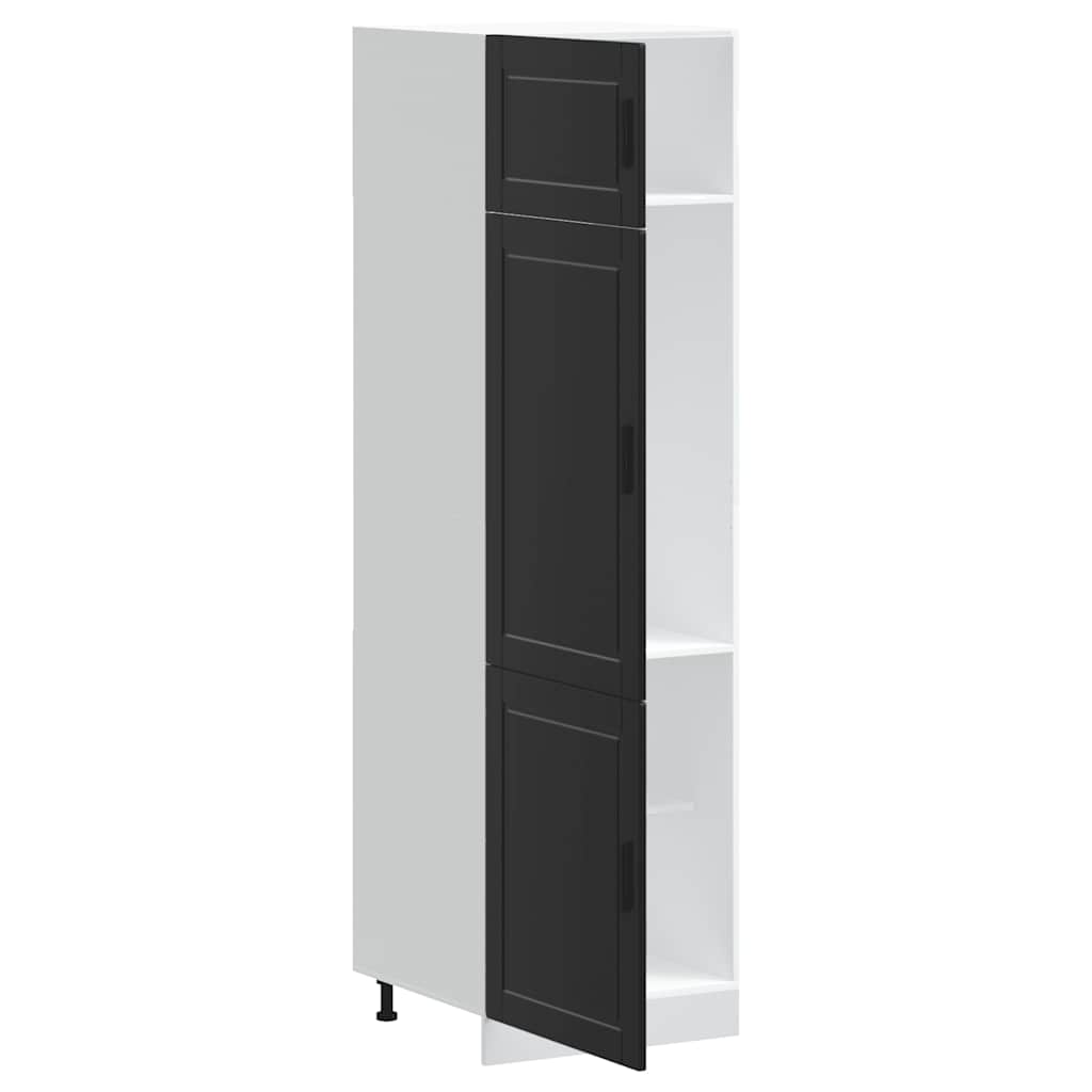 Armoire de cuisine Porto noir bois d'ingénierie - XIOS