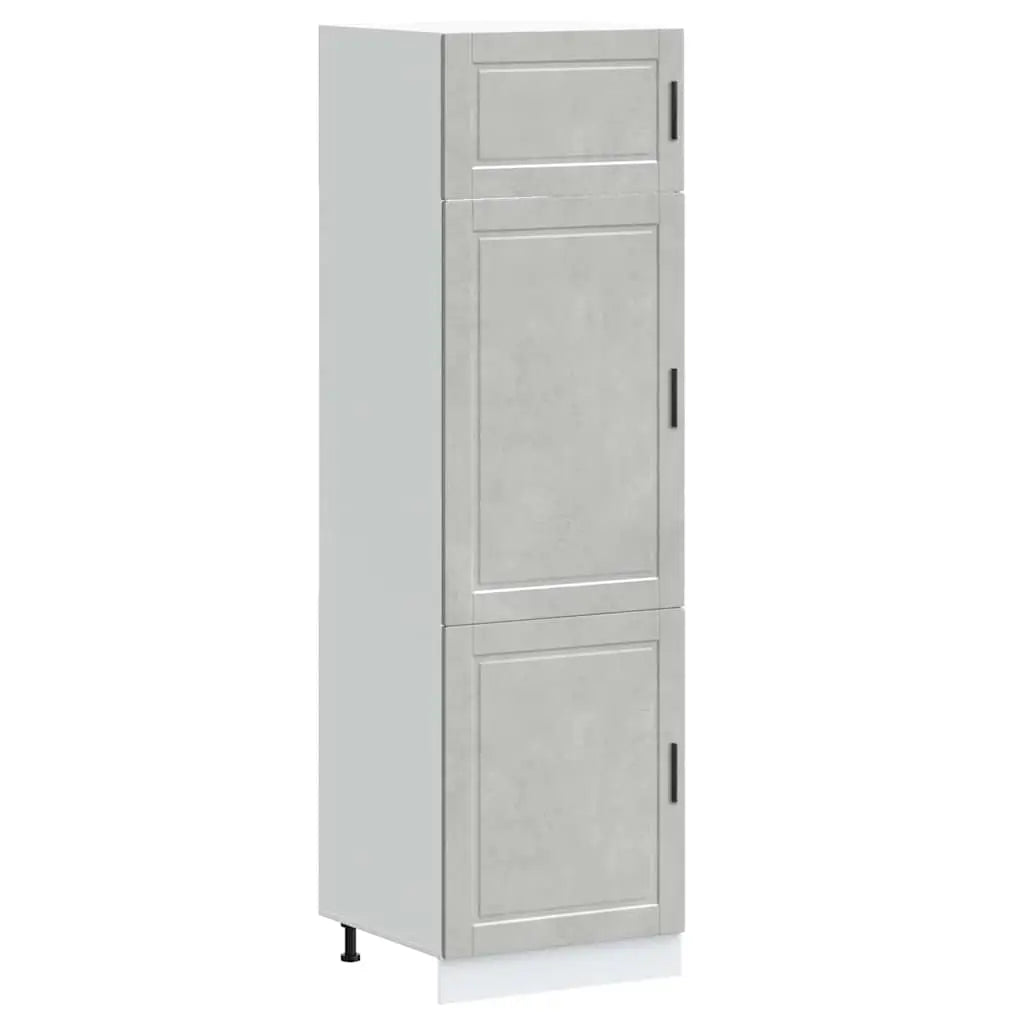 Armoire de cuisine Porto gris béton bois d’ingénierie - XIOS