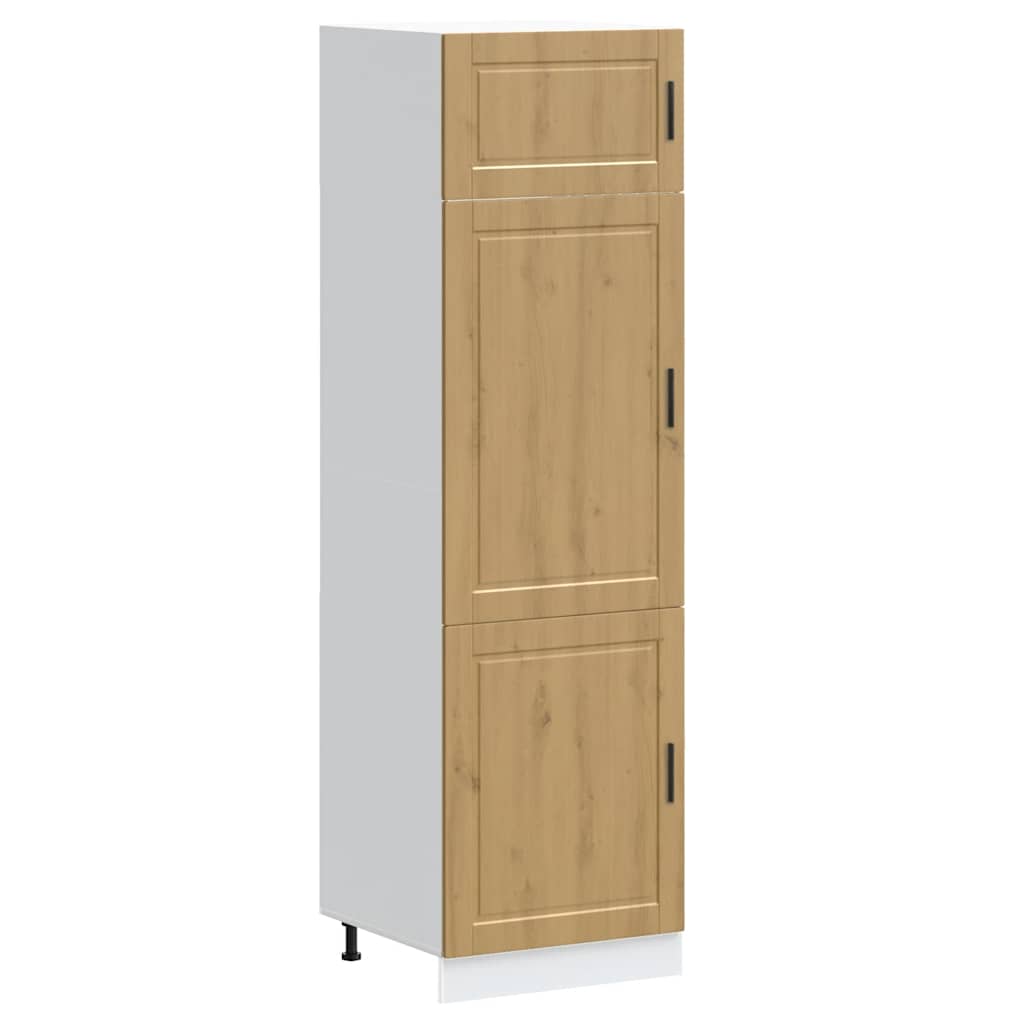 Armoire de cuisine Porto chêne artisanal bois d'ingénierie - XIOS