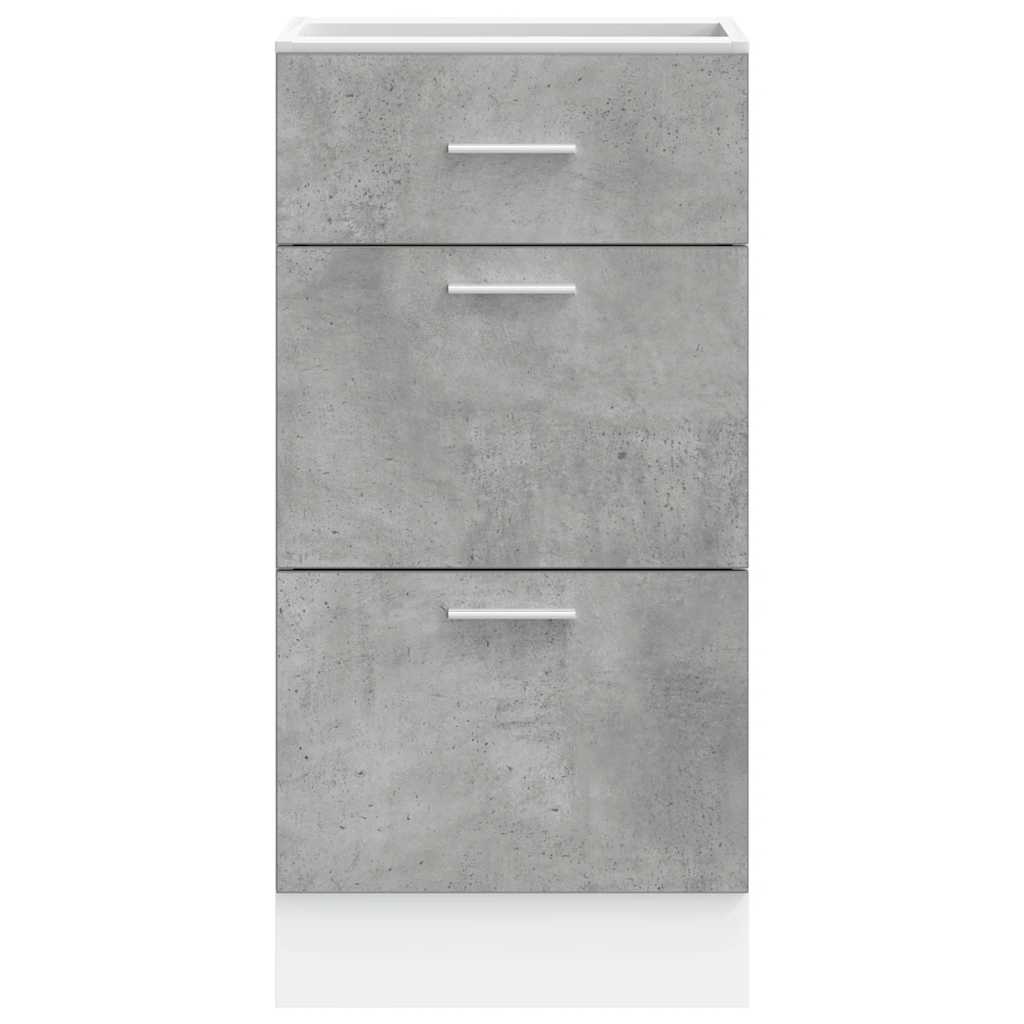 Meuble bas "Lyon" Gris béton 40 x 46 x 81,5 cm Bois d'ingénierie - XIOS