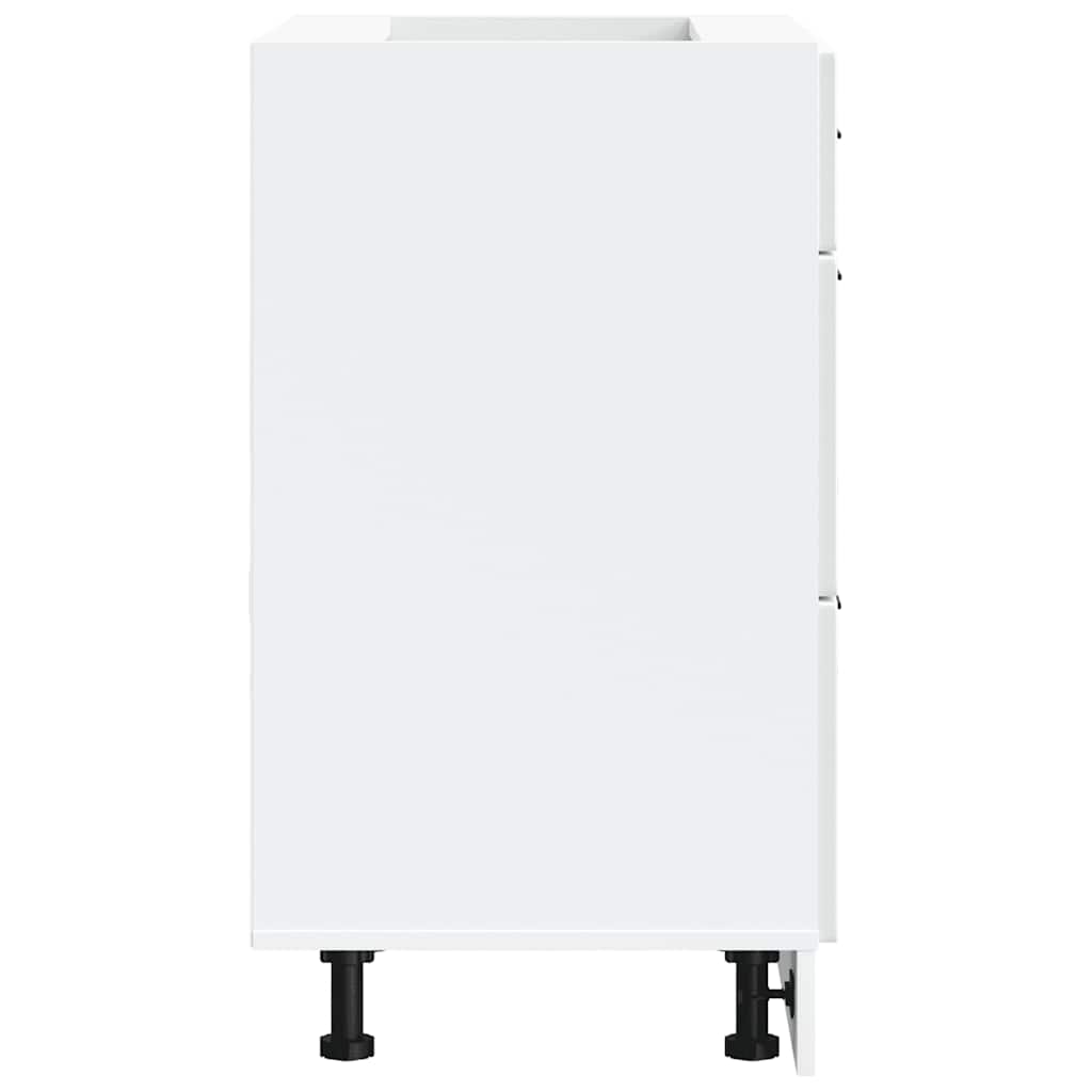 Meuble bas de cuisine « Porto » Bois d'ingénierie blanc brillant - XIOS