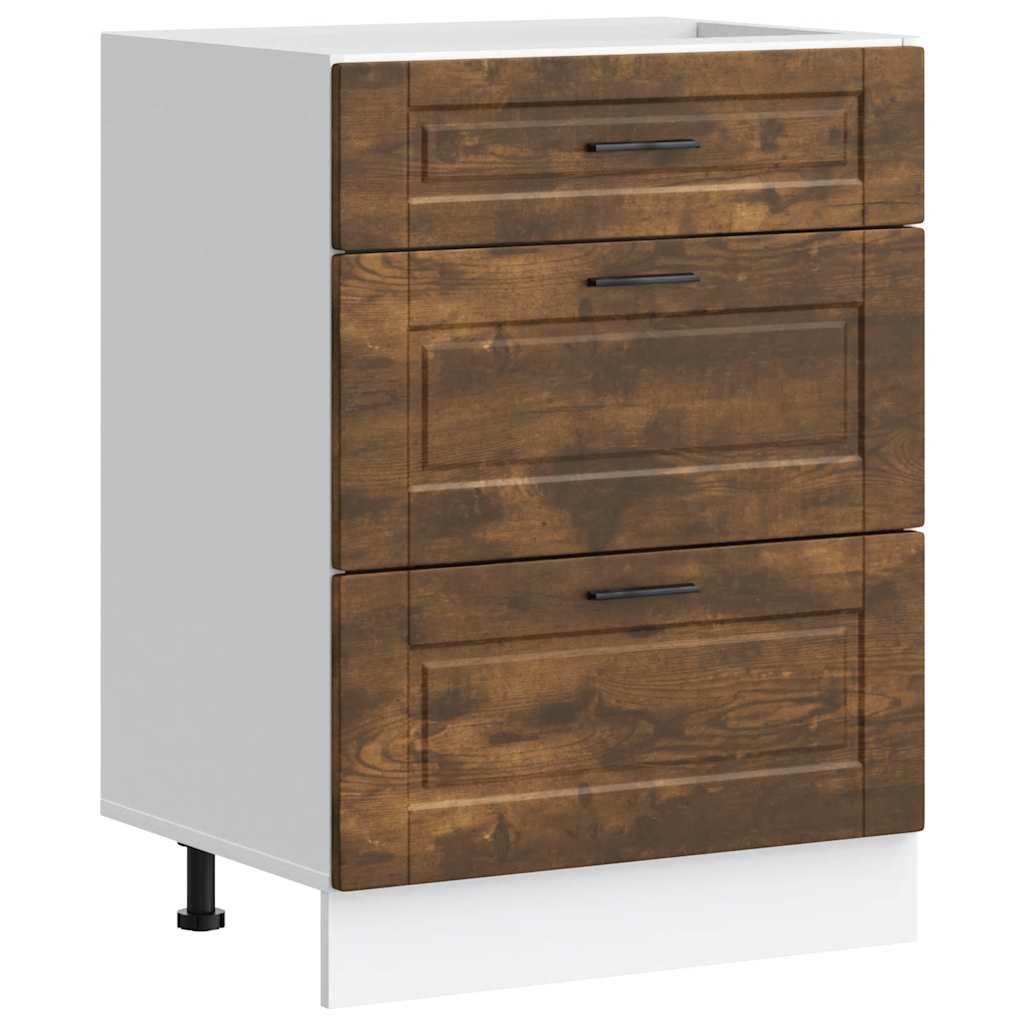 Armoire de cuisine Porto chêne fumé bois d'ingénierie - XIOS