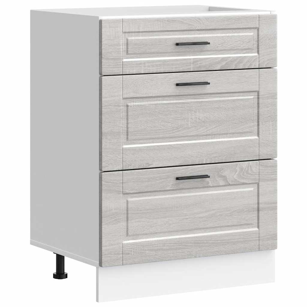 Armoire de cuisine Porto sonoma gris bois d'ingénierie - XIOS