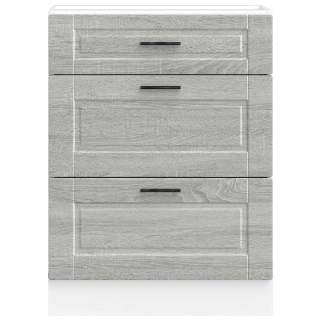 Armoire de cuisine Porto sonoma gris bois d'ingénierie - XIOS