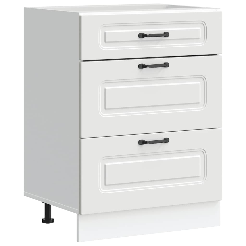 Armoire de cuisine Kalmar blanc bois d'ingénierie - XIOS