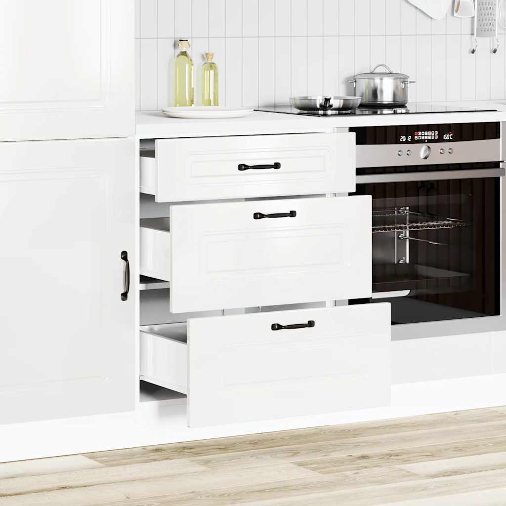 Meuble bas de cuisine « Kalmar » Bois d'ingénierie blanc brillant - XIOS