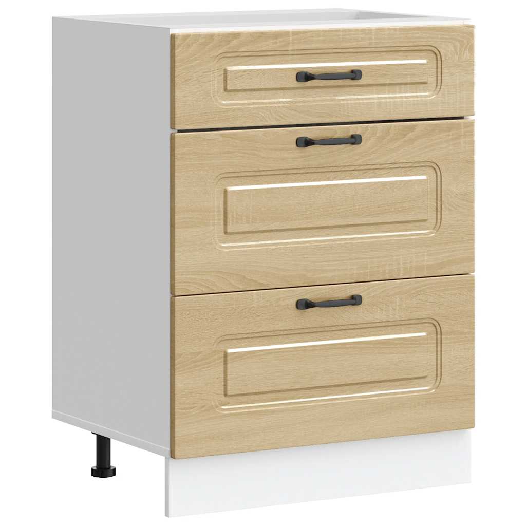 Armoire de cuisine Kalmar chêne sonoma bois d'ingénierie