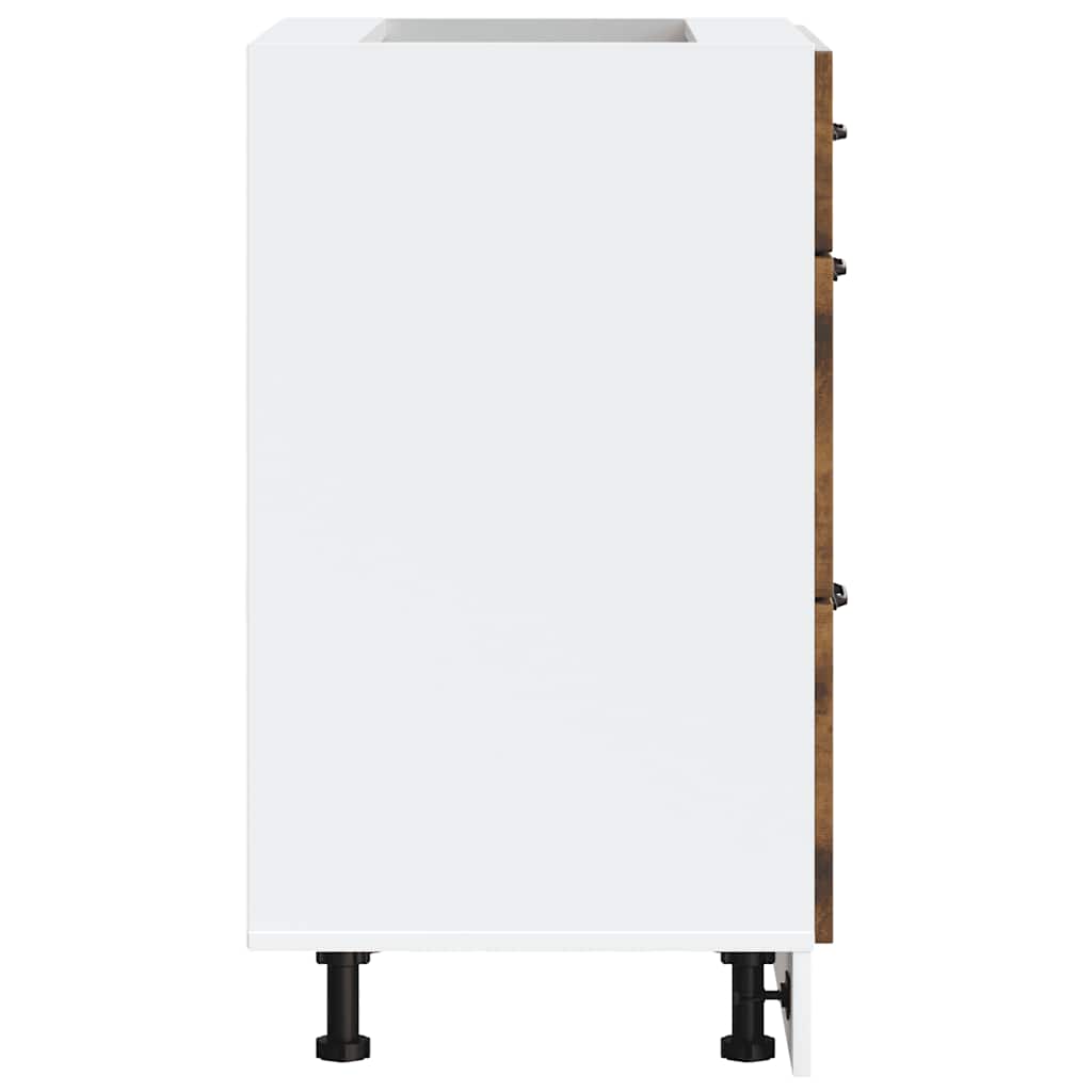 Armoire de cuisine Kalmar chêne fumé bois d'ingénierie - XIOS