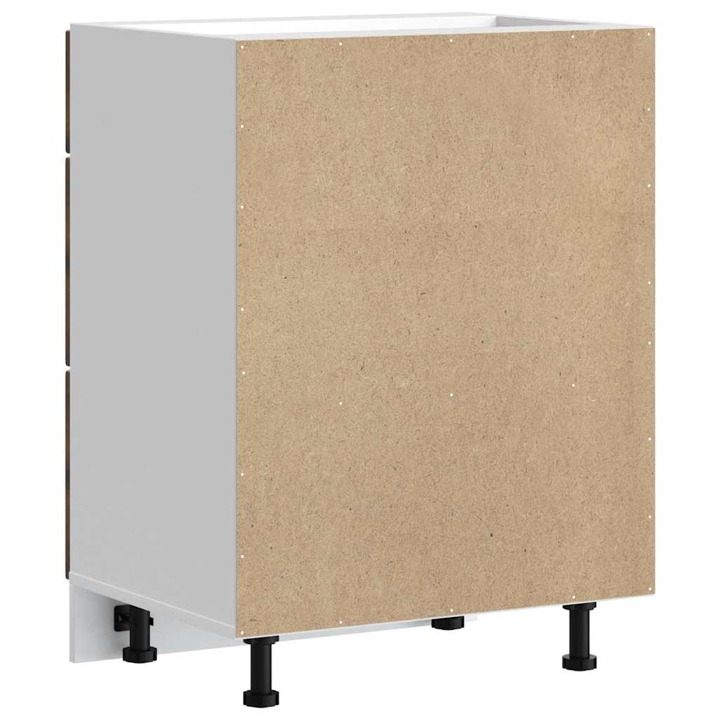 Armoire de cuisine Kalmar chêne fumé bois d'ingénierie - XIOS