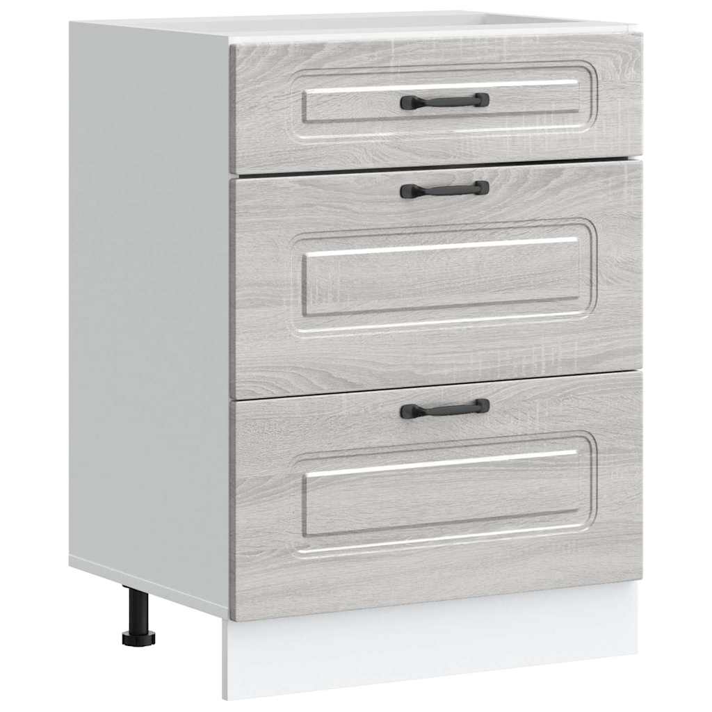 Armoire de cuisine Kalmar sonoma gris bois d'ingénierie - XIOS