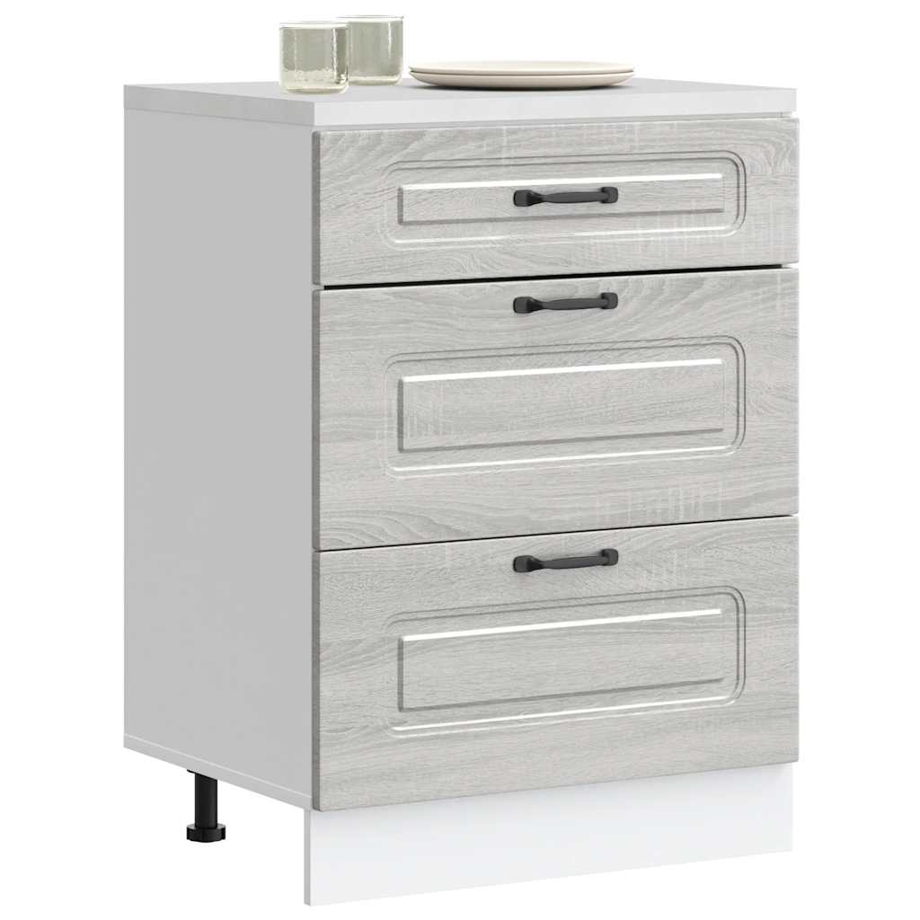 Armoire de cuisine Kalmar sonoma gris bois d'ingénierie - XIOS
