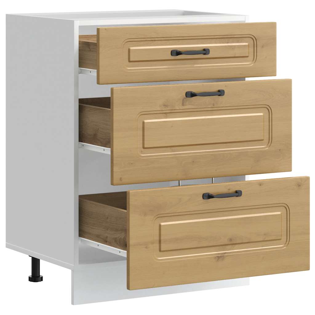 Armoire de cuisine Kalmar chêne artisanal bois d'ingénierie - XIOS