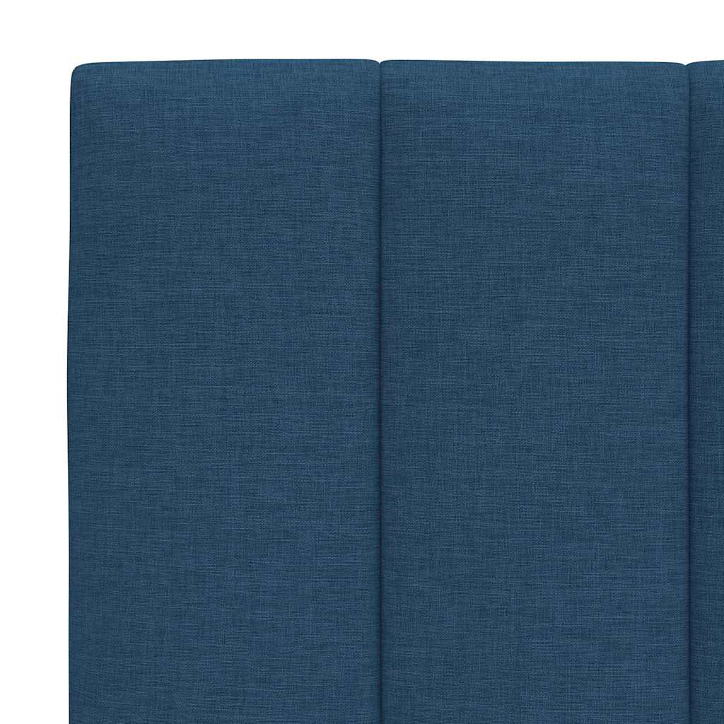 Cadre de lit sans matelas Hanko bleu 90x200 cm tissu - XIOS
