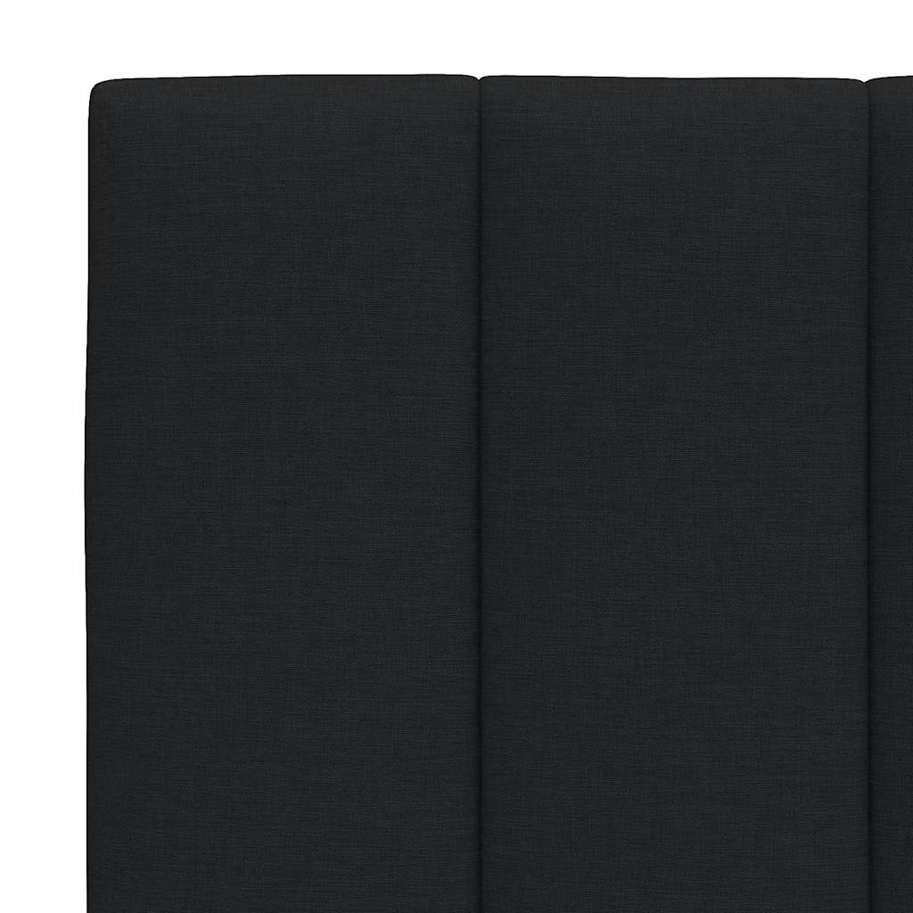 Cadre de lit sans matelas Hanko noir 120x200 cm tissu - XIOS