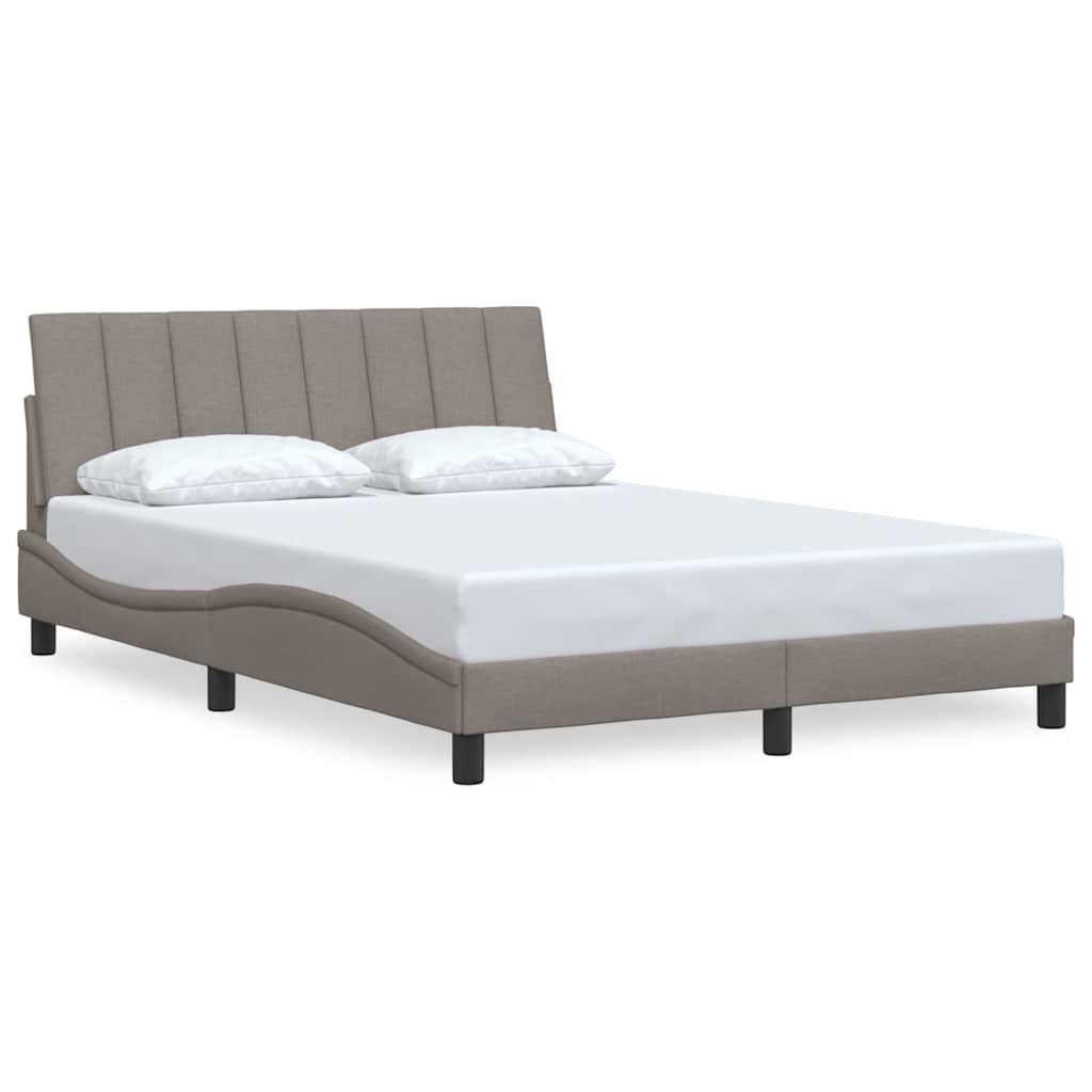 Cadre de lit sans matelas Hanko taupe 120x200 cm tissu
