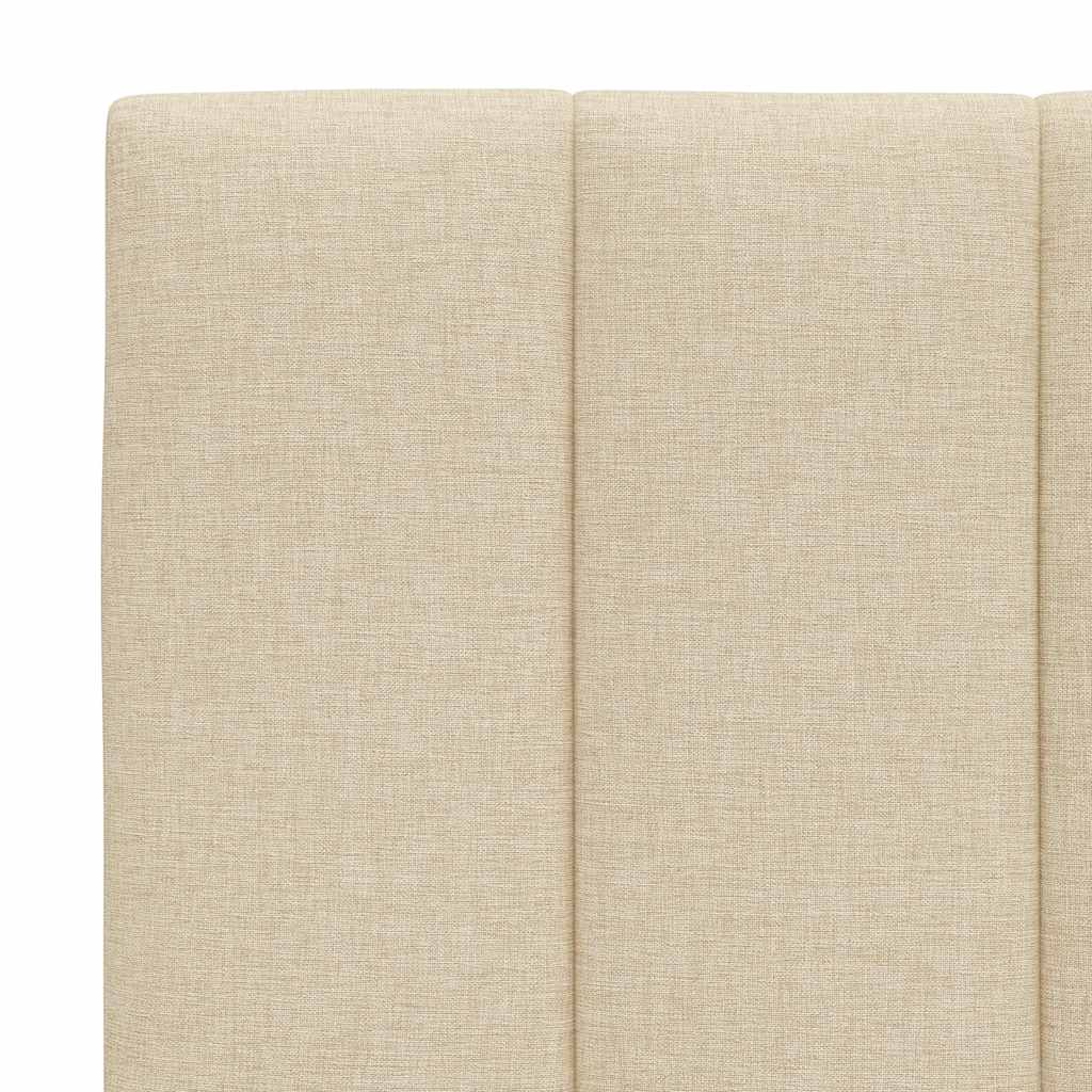 Cadre de lit sans matelas Hanko crème 140x190 cm tissu - XIOS