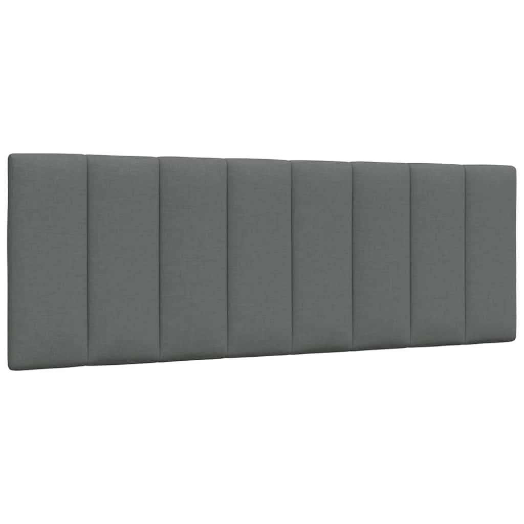 Cadre de lit sans matelas Hanko gris foncé 140x200 cm tissu