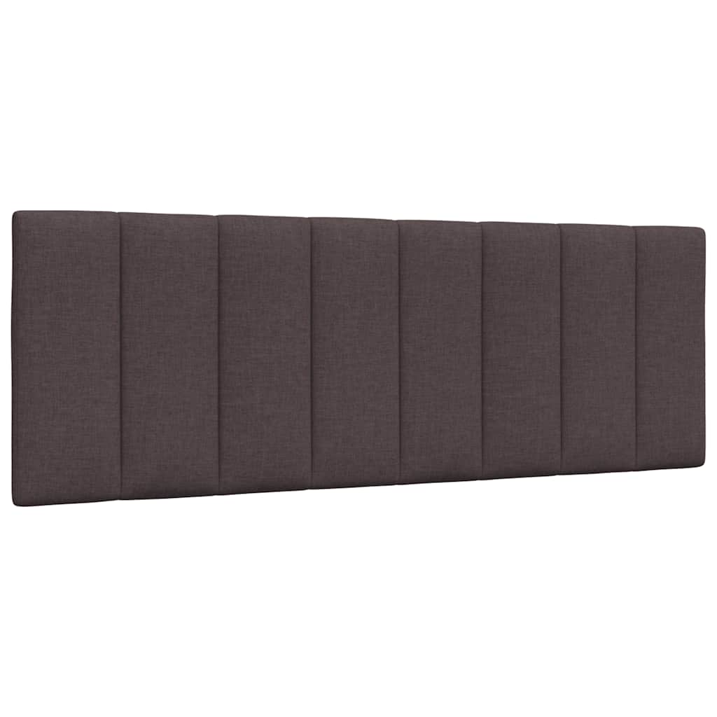 Cadre de lit sans matelas Hanko marron foncé 140x200 cm tissu