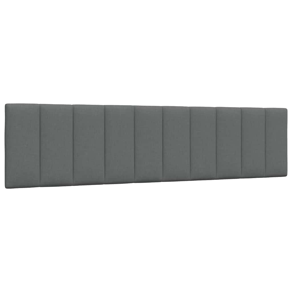 Cadre de lit sans matelas Hanko gris foncé 200x200 cm tissu - XIOS
