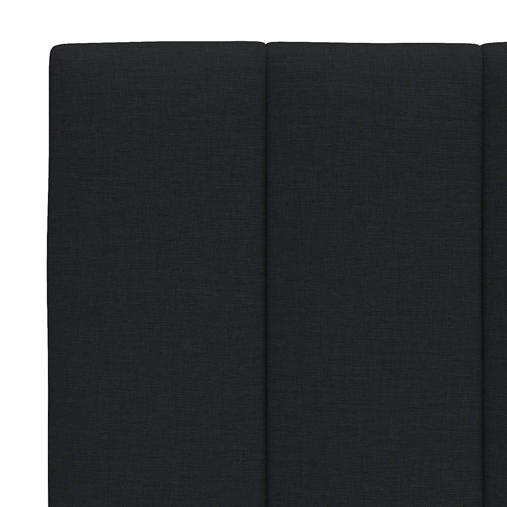 Cadre de lit sans matelas Hanko noir 200x200 cm tissu - XIOS