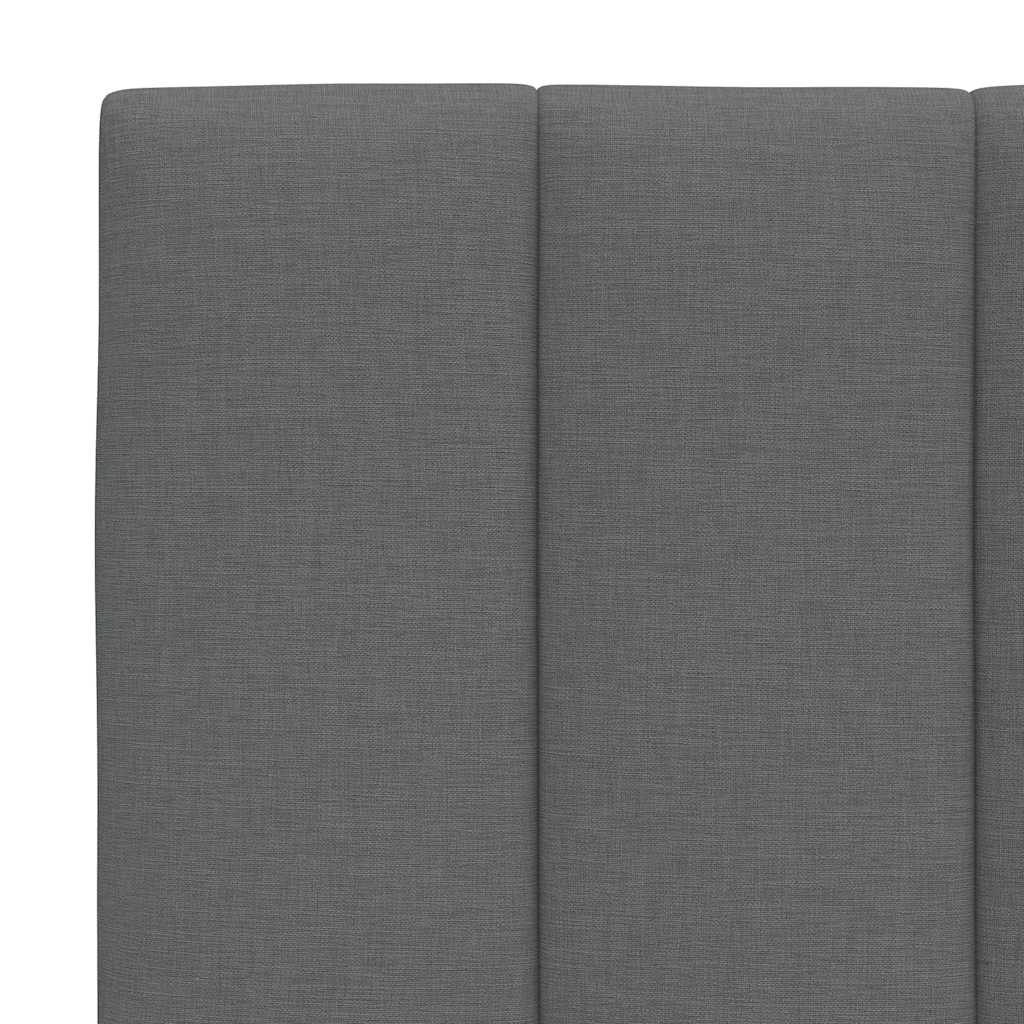 Cadre de lit sans matelas gris foncé 90x190 cm tissu - XIOS