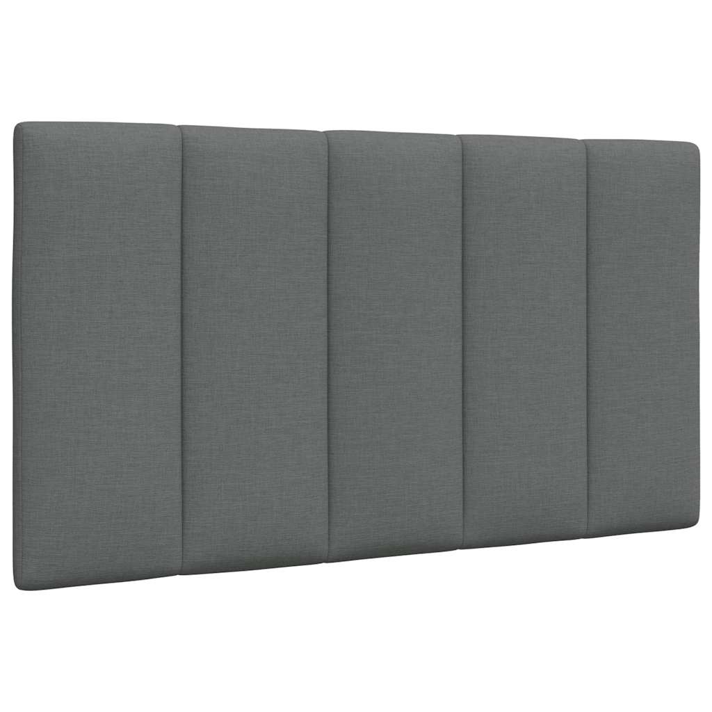 Cadre de lit sans matelas gris foncé 90x200 cm tissu - XIOS