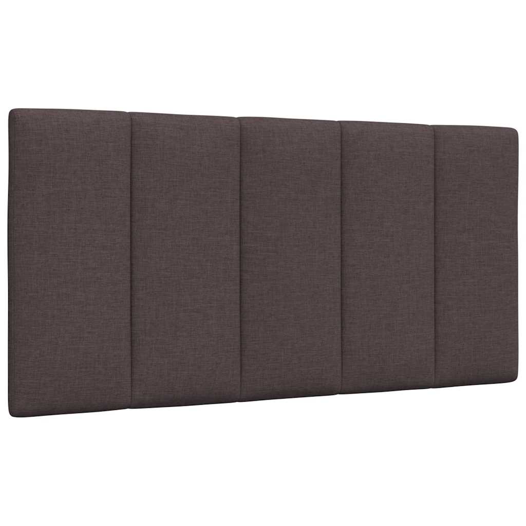 Cadre de lit sans matelas Hanko marron foncé 100x200 cm tissu